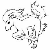 coloriage pokemon cheval de flammes